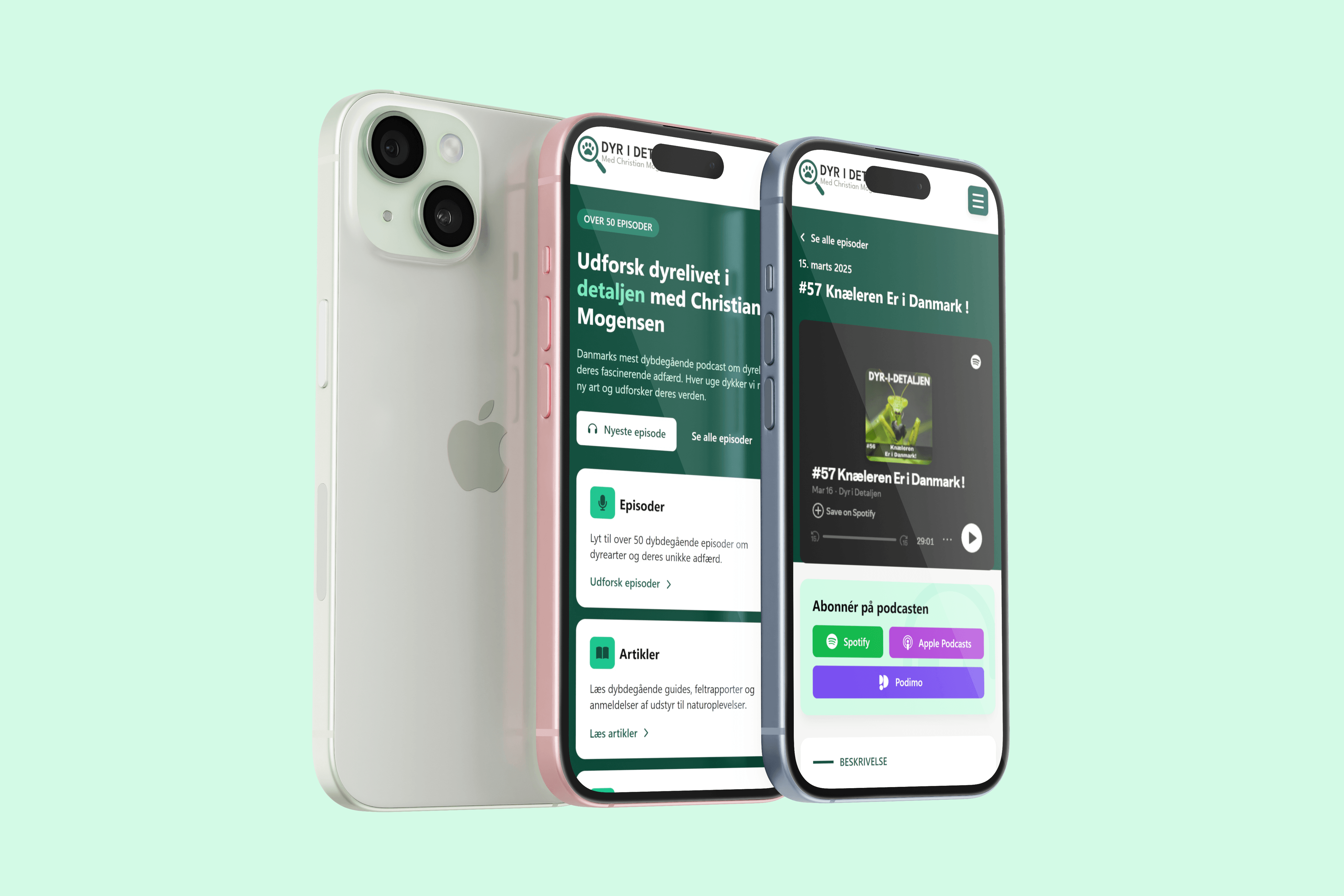 Dyr i Detaljen iPhone mockup