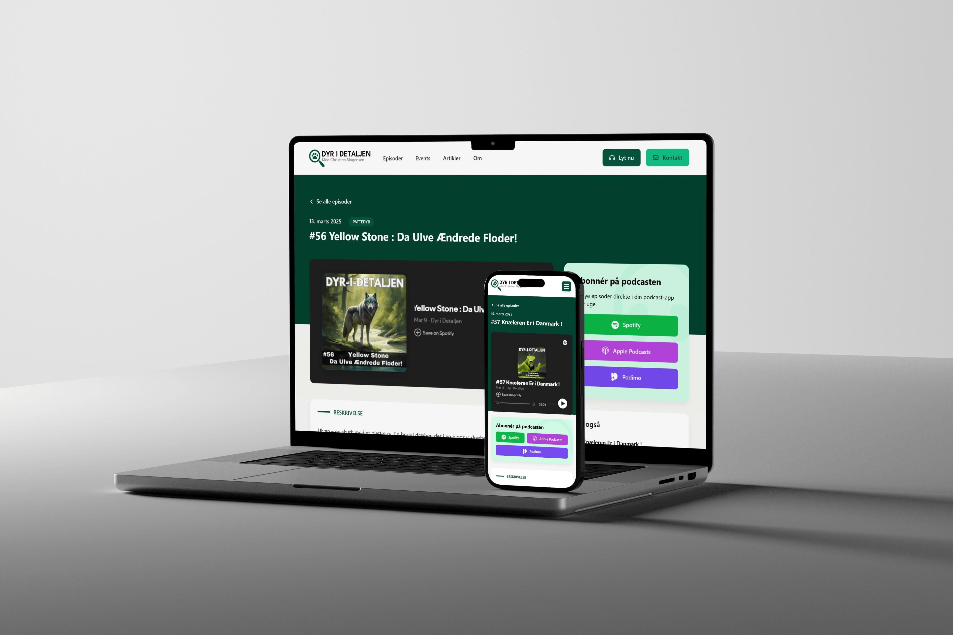 Dyr i detaljen lifestyle mockup